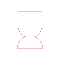 Objects Plant Pots Hourglass Planter Medium Outline Svg File, Free Vectors File